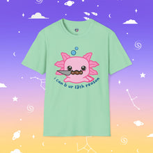 Load image into Gallery viewer, Axolotl Knife Threat Unisex T-Shirt