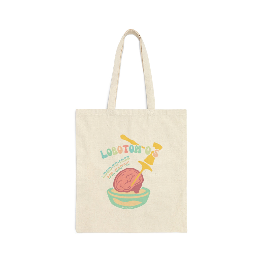 Lobotom-O's Cotton Canvas Tote Bag