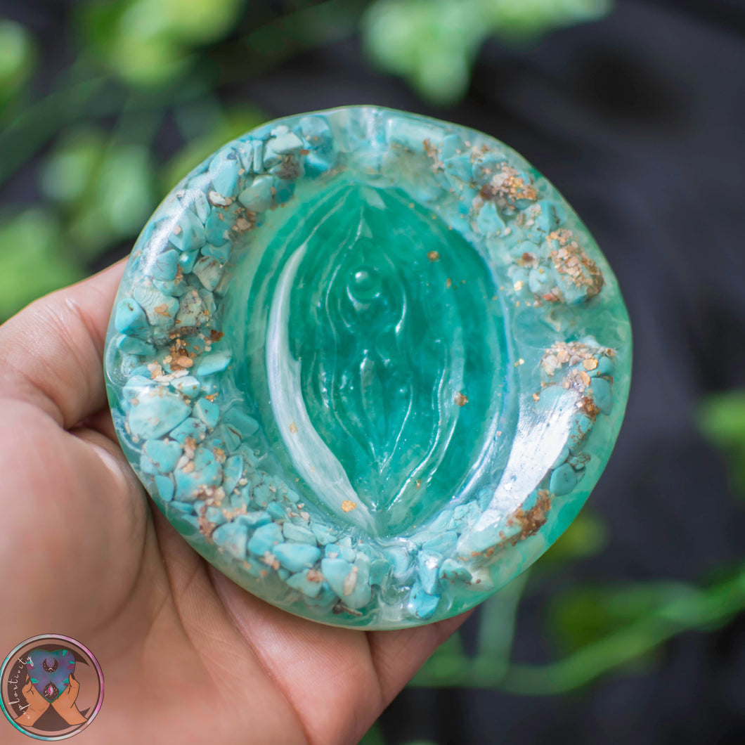 Turquoise Vulva Piece