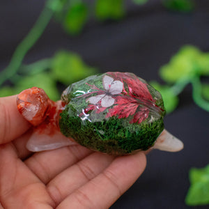Botanical Brain Skull Figurine