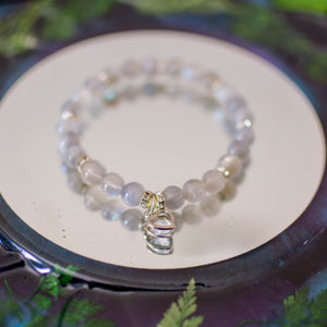 Labradorite & Glass Bead Bracelet