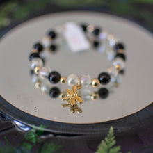 Load image into Gallery viewer, Obsidian &amp; Glass Bead Bracelet

