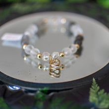 Load image into Gallery viewer, Labradorite &amp; Matte Glass Bead Bracelet
