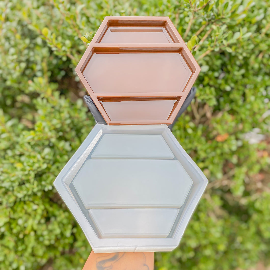 7” Hexagon Tray or Shelf Mold