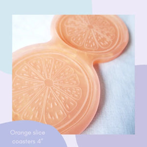 4" Orange Slice Coaster Blank