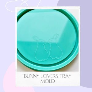 6" Bunny Lovers Tray Mold