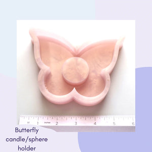 5" Butterfly Candle/Sphere Holder