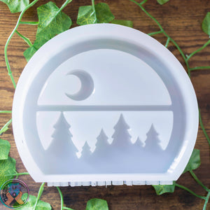 6.5" Forest Night Shelf/Tray Mold | Wintery Mold | Christmas Mold